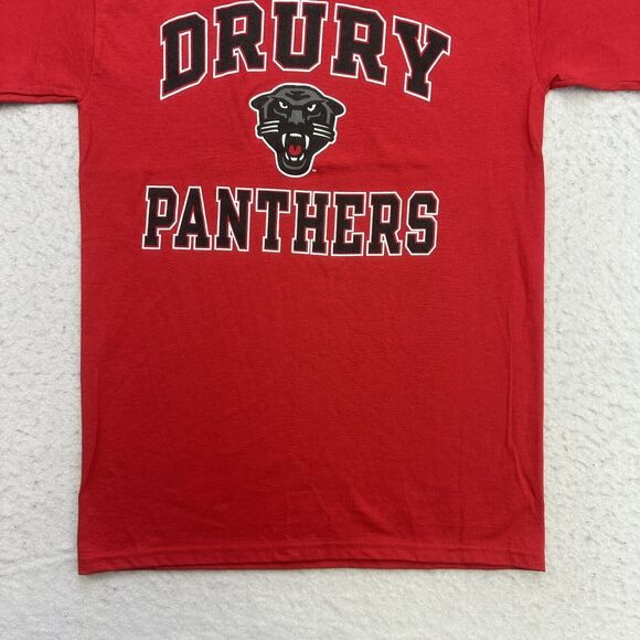 Champion Drury Panthers Shirt Mens Small S Red Black Short Sleeve NWT - Picture 4 of 12